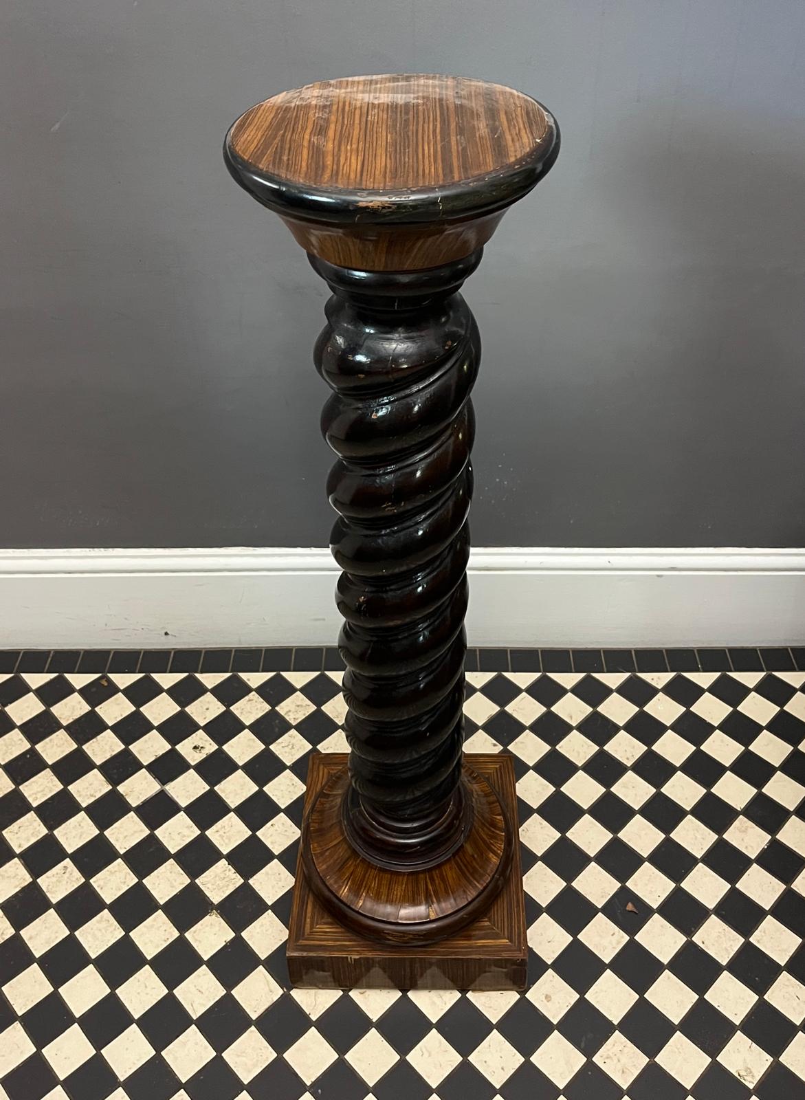 Large Victorian Barley Twist Pedestal / Column