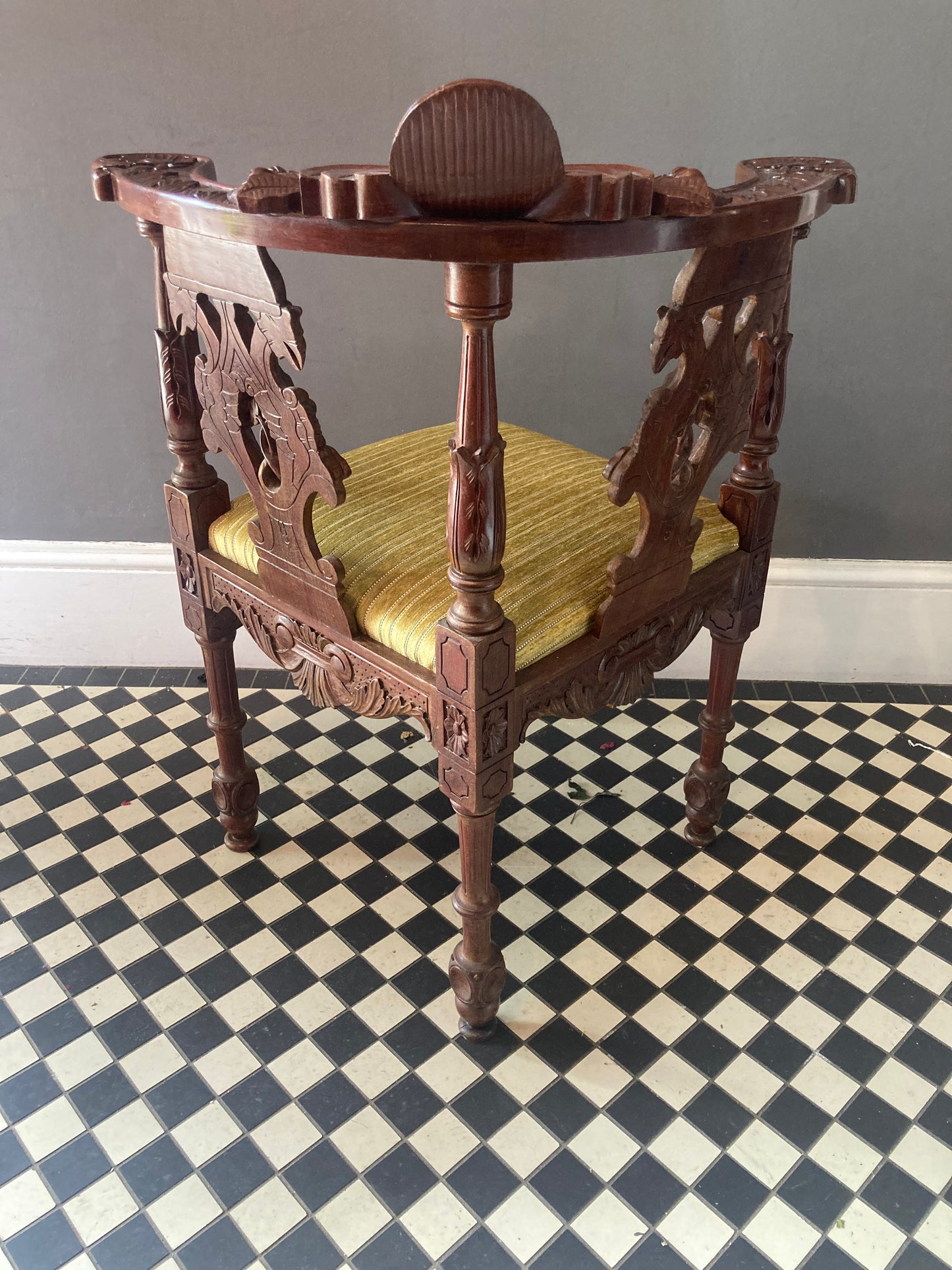 Pair of Mahogany Corner Chairs